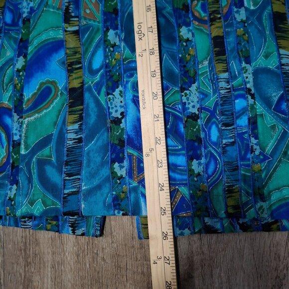 Drapers & Damons Size M Blue Multicolor Striped Jacket With Buttons 3.4 Sleeves - Picture 6 of 6